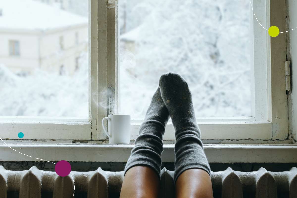 Winter window scene